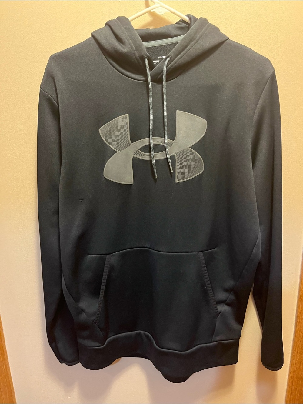 Under Armour Men's Black Hoodie with Gray Logo